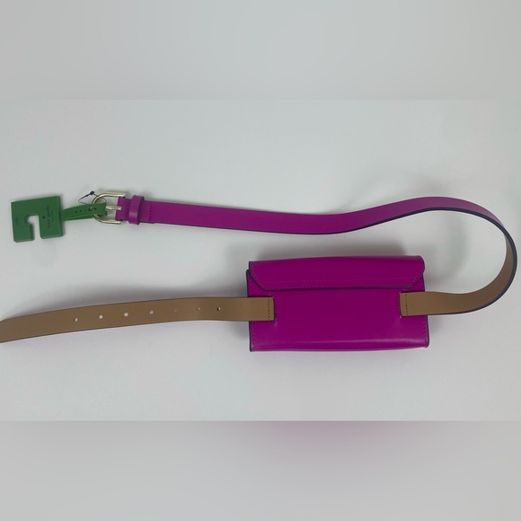 Kate Spade Bow Belt Bag Fuchsia Leather Women's Size S/M - Picture 4 of 10